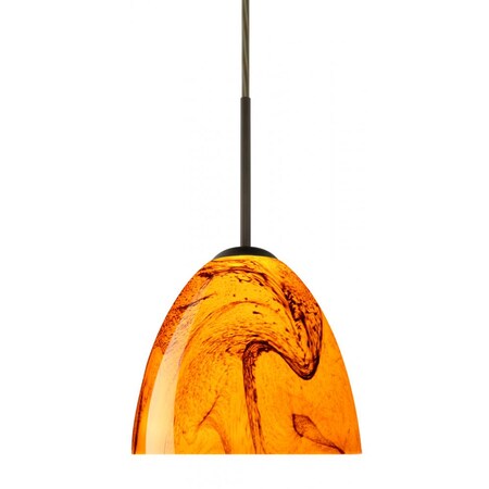 Besa Lighting Besa Sasha LED Pendant For Multiport Canopy B Habanero Bronze 1x9W LED B-7572HB-LED-BR